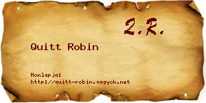 Quitt Robin névjegykártya